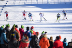 29.12.2019, xkvx, Langlauf Tour de Ski Lenzerheide, Sprint Finale, v.l. Heidi Weng (Norway), Kari Oeyre Slind (Norway), Sadie Maubet Bjornsen (United States), Moa Lundgren (Sweden), Katja Visnar (Slovenia) and Petra Novakova (Czech Republic) in aktion / in action competes