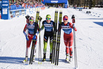 29.12.2019, xkvx, Langlauf Tour de Ski Lenzerheide, Sprint Finale, v.l. Caspersen Falla Maiken (Norway), Anamarija Lampic (Slovenia) and Natalia Nepryaeva (Russia) im Ziel / in the finish