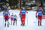 01.01.2020, xkvx, Langlauf Tour de Ski Toblach, Pursuit Herren, v.l. Hans Christer Holund (Norway), Artem Maltsev (Russia) and Andrey Melnichenko (Russia)  / 
