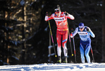 01.01.2020, xkvx, Langlauf Tour de Ski Toblach, Pursuit Herren, v.l. Johannes Hoesflot Klaebo (Norway)  / 