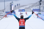 12.01.2019, xkvx, Biathlon IBU Weltcup Oberhof, Massenstart Herren, v.l. Martin Fourcade (France) gewinnt die Goldmedaille / wins the gold medal