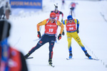 12.01.2019, xkvx, Biathlon IBU Weltcup Oberhof, Massenstart Herren, v.l. Philipp Horn (Germany) im Ziel / in the finish