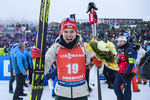 12.01.2019, xkvx, Biathlon IBU Weltcup Oberhof, Massenstart Herren, v.l. Philipp Horn (Germany) nach der Siegerehrung / after the medal ceremony