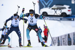 16.01.2019, xkvx, Biathlon IBU Weltcup Ruhpolding, Sprint Herren, v.l. Quentin Fillon Maillet (France)  / 