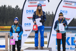 26.01.2020, xkvx, Biathlon DSV Deutschlandpokal Oberhof, Pursuit - weiblich, v.l. Nina Lange (Germany), Iva Moric (Germany) und Helene Baumgarten (Germany)  / 