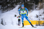 08.02.2020, xkvx, Biathlon IBU Cup Martell, Sprint Herren, v.l. Sergey Sirik (Kazakhstan) in aktion / in action competes