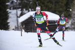 08.02.2020, xkvx, Biathlon IBU Cup Martell, Sprint Herren, v.l. Patrick Jakob (Austria) in aktion / in action competes