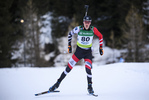 08.02.2020, xkvx, Biathlon IBU Cup Martell, Sprint Herren, v.l. Tobias Eberhard (Austria) in aktion / in action competes