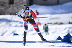 09.02.2020, xkvx, Biathlon IBU Cup Martell, Massenstart Herren, v.l. Tobias Eberhard (Austria) in aktion / in action competes