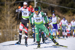 09.02.2020, xkvx, Biathlon IBU Cup Martell, Massenstart Herren, v.l. Luca Ghiglione (Italy) in aktion / in action competes
