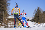 09.02.2020, xkvx, Biathlon IBU Cup Martell, Massenstart Herren, v.l. Florian Hollandt (Germany) in aktion / in action competes