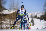 09.02.2020, xkvx, Biathlon IBU Cup Martell, Massenstart Herren, v.l. Paolo Rodigari (Italy) in aktion / in action competes