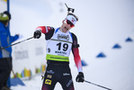 09.02.2020, xkvx, Biathlon IBU Cup Martell, Massenstart Herren, v.l. Sturla Holm Laegreid (Norway) im Ziel / in the finish