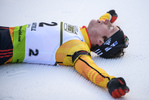 09.02.2020, xkvx, Biathlon IBU Cup Martell, Massenstart Herren, v.l. Lucas Fratzscher (Germany) im Ziel / in the finish