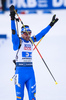 13.02.2020, xkvx, Biathlon IBU Weltmeisterschaft Antholz, Mixed Staffel, v.l. Dominik Windisch (Italy) im Ziel / in the finish
