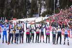 13.02.2020, xkvx, Biathlon IBU Weltmeisterschaft Antholz, Mixed Staffel, v.l. Italy, Norway and Czech Republic im Ziel / at the finish