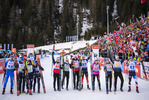 13.02.2020, xkvx, Biathlon IBU Weltmeisterschaft Antholz, Mixed Staffel, v.l. Italy, Norway and Czech Republic im Ziel / in the finish