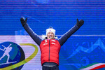 14.02.2020, xkvx, Biathlon IBU Weltmeisterschaft Antholz, Sprint Damen, v.l. Marte Olsbu Roeiseland (Norway) bei der Siegerehrung / at the medal ceremony