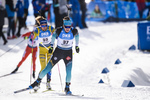 14.02.2020, xkvx, Biathlon IBU Weltmeisterschaft Antholz, Sprint Damen, v.l. Julia Simon (France) in aktion / in action competes
