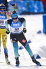 14.02.2020, xkvx, Biathlon IBU Weltmeisterschaft Antholz, Sprint Damen, v.l. Julia Simon (France) in aktion / in action competes