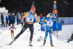 14.02.2020, xkvx, Biathlon IBU Weltmeisterschaft Antholz, Sprint Damen, v.l. Denise Herrmann (Germany) in aktion / in action competes