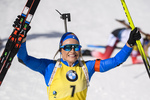 16.02.2020, xkvx, Biathlon IBU Weltmeisterschaft Antholz, Verfolgung Damen, v.l. Dorothea Wierer (Italy) im Ziel / in the finish