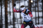 12.03.2020, xkvx, Biathlon IBU Weltcup Kontiolathi, Sprint Herren, v.l. Erlend Bjoentegaard (Norway) in aktion / in action competes