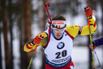 12.03.2020, xkvx, Biathlon IBU Weltcup Kontiolathi, Sprint Herren, v.l. Florent Claude (Belgium) in aktion / in action competes