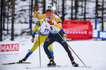 12.03.2020, xkvx, Biathlon IBU Weltcup Kontiolathi, Sprint Herren, v.l. Benedikt Doll (Germany) in aktion / in action competes