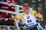 12.03.2020, xkvx, Biathlon IBU Weltcup Kontiolathi, Sprint Herren, v.l. Johannes Kuehn (Germany) in aktion / in action competes
