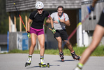 10.08.2020, xkvx, Biathlon Training Ruhpolding, v.l. Stefanie Scherer, Trainer Tobias Reiter  