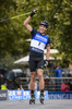 27.09.2020, xkvx, City Biathlon Wiesbaden 2020, v.l. Quentin Fillon Maillet (France) im Ziel / at the finish