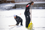 16.10.2020, xkvx, Biathlon Training - Passo di Lavaze, v.l. Coach Egil Kristiansen (Norway) und Coach Siegfried Mazet (Norway)  