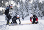 16.10.2020, xkvx, Biathlon Training - Passo di Lavaze, v.l. Sverre W. Kaas (Norway), Coach Egil Kristiansen (Norway) und Coach Siegfried Mazet (Norway)  