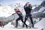 16.10.2020, xkvx, Biathlon Training - Passo di Lavaze, v.l. Ingrid Landmark Tandrevold (Norway) und Tiril Kampenhaug Eckhoff (Norway)  