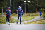 21.10.2020, xkvx, Biathlon Training Oberhof, v.l. Irene Lardschneider (Italy) und Lukas Hofer (Italy)