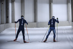 21.10.2020, xkvx, Biathlon Training Oberhof - Skihalle, v.l. Didier Bionaz (Italy) und Tommaso Giacomel (Italy)
