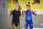 24.10.2020, xkvx, Biathlon Training Oberhof - Skihalle, v.l. Charlotte Gallbronner (Germany) und Marlene Fichtner (Germany)