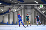 24.10.2020, xkvx, Biathlon Training Oberhof - Skihalle, v.l. Marlene Fichtner (Germany), Charlotte Gallbronner (Germany) und Sophia Weiss (Germany)