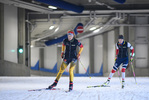 24.10.2020, xkvx, Biathlon Training Oberhof - Skihalle, v.l. Charlotte Gallbronner (Germany) und Sophia Weiss (Germany)