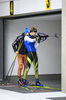 26.10.2020, xkvx, Wintersport - Biathlon Training Oberhof - Skihalle, v.l. Trainer Denny Andritzke (Germany) und Janik Loew (Germany)