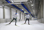27.10.2020, xkvx, Biathlon NK2 Testwettkampf Oberhof - Skihalle, v.l. Domenic Endler (Germany) und Dorian Endler (Germany)