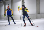 29.10.2020, xkvx, Wintersport - Biathlon Training Oberhof - Skihalle, v.l. Arnd Peiffer (Germany) und Lucas Fratzscher (Germany)