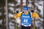 29.11.2020, xkvx, Biathlon IBU Weltcup Kontiolahti, Sprint Herren, v.l. Erik Lesser (Germany) in aktion / in action competes