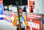 29.11.2020, xkvx, Biathlon IBU Weltcup Kontiolahti, Sprint Damen, v.l. Sophia Schneider (Germany) im Ziel / in the finish