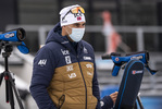 15.12.2020, xkvx, Biathlon IBU Weltcup Hochfilzen, Training Damen und Herren, v.l. Coach Siegfried Mazet (Norway)  / 
