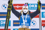 08.01.2020, xkvx, Biathlon IBU Weltcup Oberhof, Sprint Damen, v.l. Tiril Eckhoff (Norway) bei der Siegerehrung / at the medal ceremony