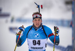 08.01.2020, xkvx, Biathlon IBU Weltcup Oberhof, Sprint Herren, v.l. Emilien Claude (France) im Ziel / in the finish