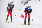 09.01.2020, xkvx, Biathlon IBU Weltcup Oberhof, Verfolgung Herren, v.l. Johannes Thingnes Boe (Norway) und Tarjei Boe (Norway)  / 