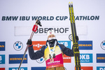 13.01.2020, xkvx, Biathlon IBU Weltcup Oberhof, Sprint Herren, v.l. Johannes Thingnes Boe (Norway) bei der Siegerehrung / at the medal ceremony